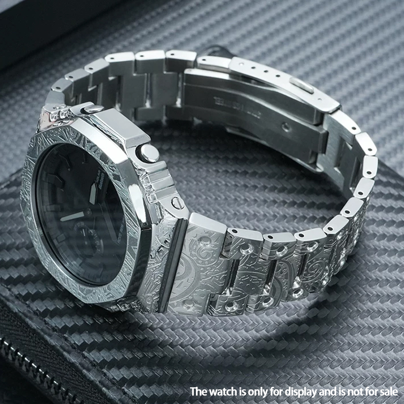 Casio Watch G-Shock Ga-2100 - Винтажный корпус и ремешок из нержавеющей