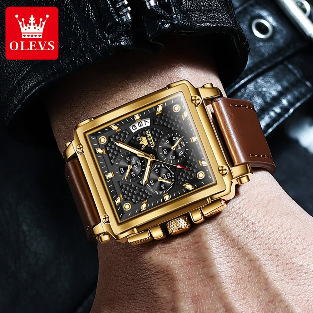 Мужские кварцевые часы с хроно – обзор и цена Leather Watch Band Men