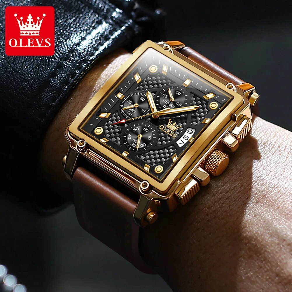 Мужские кварцевые часы с хроно – обзор и цена Leather Watch Band Men
