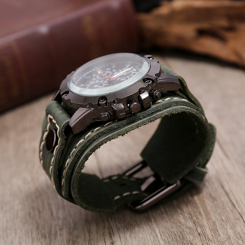 Мужские кварцевые часы, роскош – обзор и цена Leather Watch Band Men
