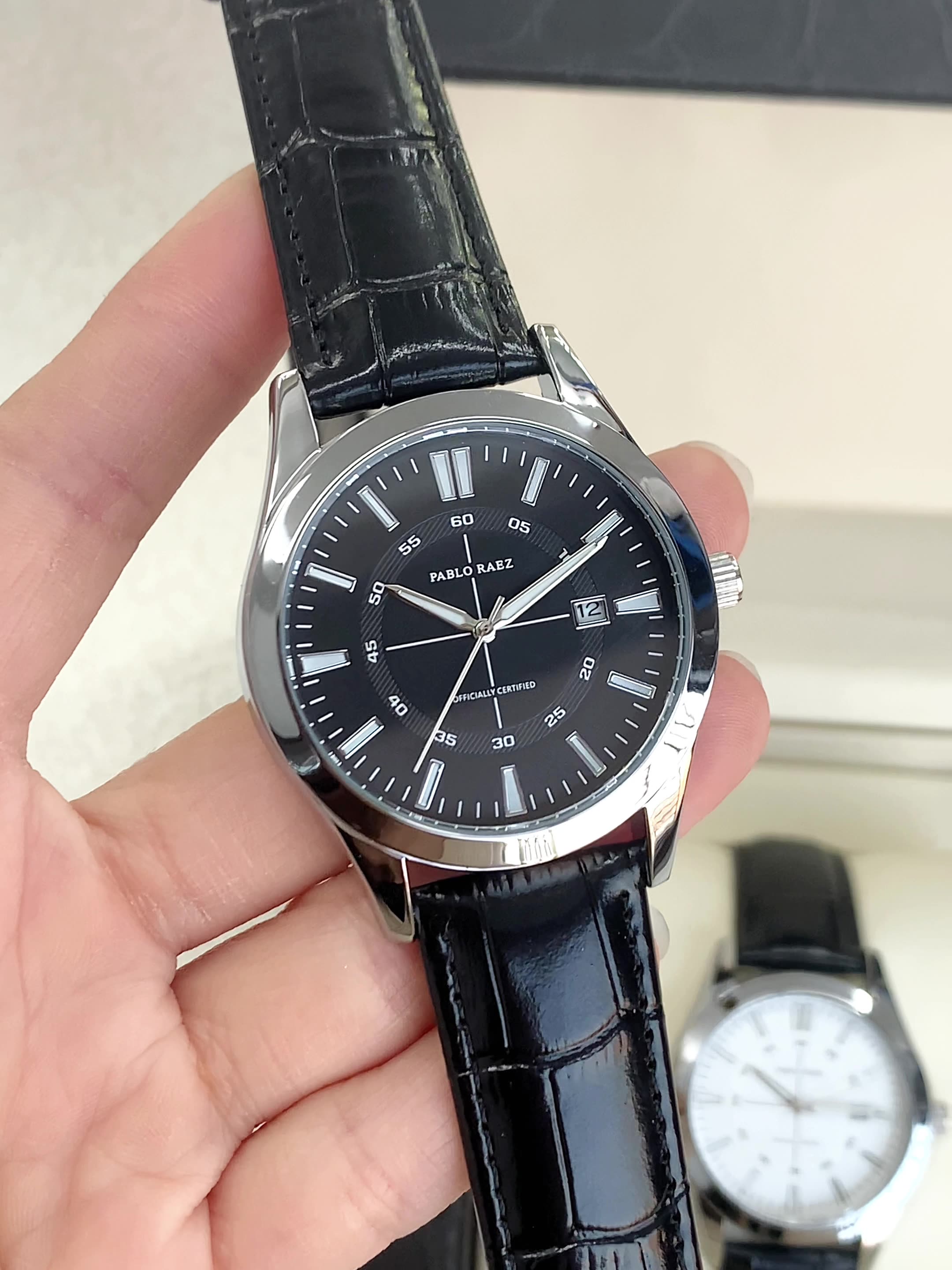 Элитные мужские часы с черным  – обзор и цена Leather Watch Band Men