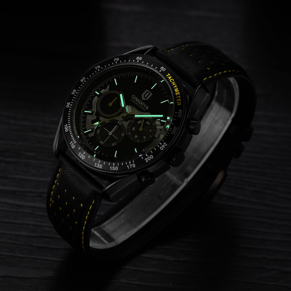 QINGXIYA новые мужские часы, р – обзор и цена Leather Watch Band Men